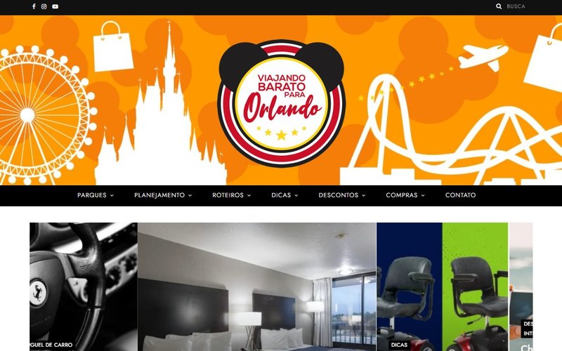 Preview do site Viajando Barato Para Orlando